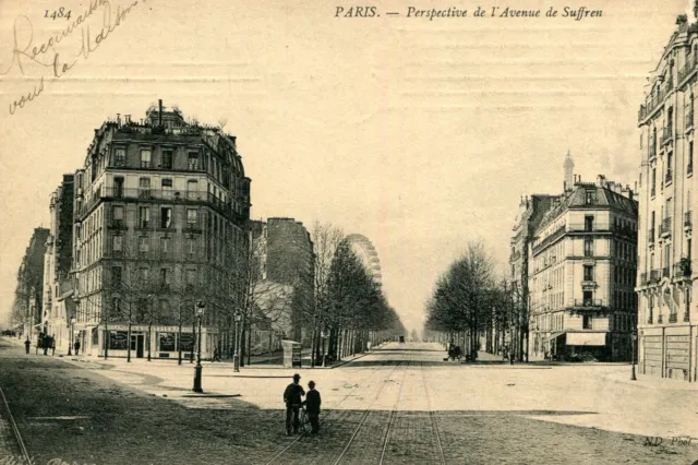Carte PARIS Perspective de l'Avenue de Suffren