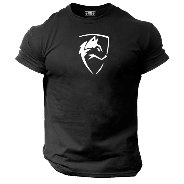 Wolf T Shirt Gym Clothing Bodybuilding Training Workout Exercise Boxing MMA Top