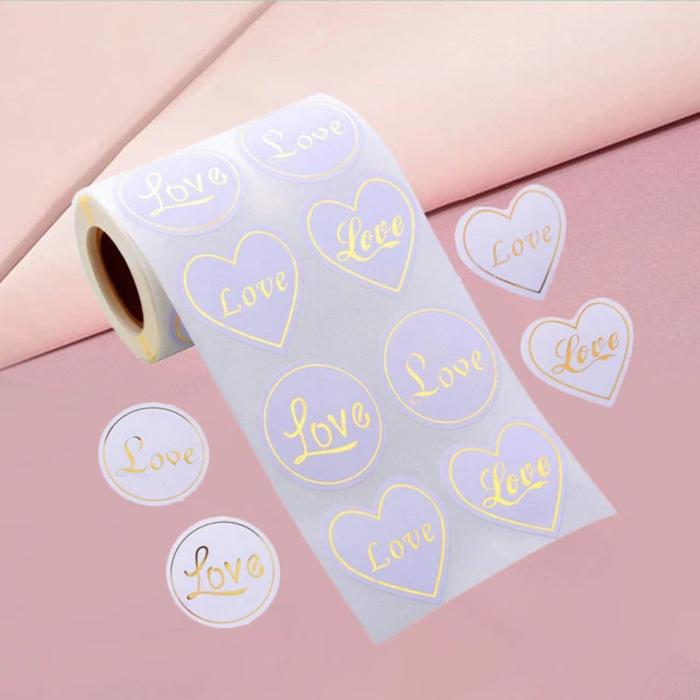 1 rollo pegatinas de envoltura de San Valentín sello pegatina patrón de cumpleaños cinta de regalo