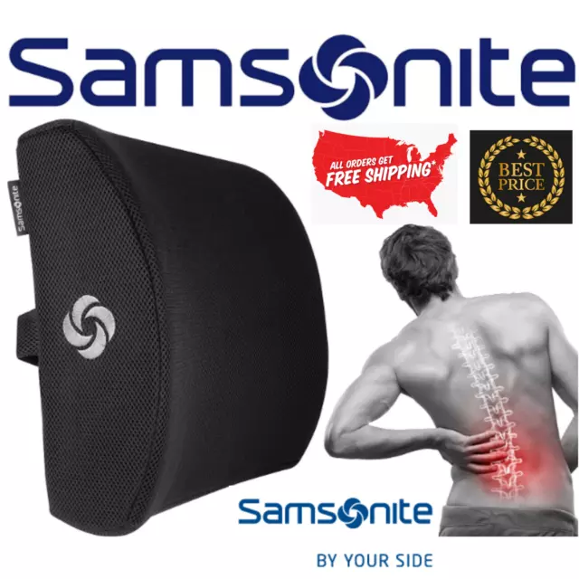 Office Chair Lumbar Support Pillow Memory Foam Car Cushion Lower Back Pain Seats