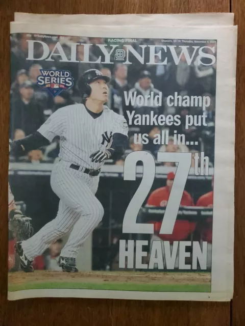 Daily News Newspaper November 5 2009 Yankees World Series Champs Framed  165891