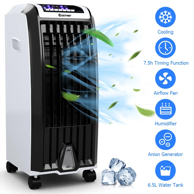 HUSUIME Portable Air Conditioners 4 Speeds Evaporative Air Cooler, 2 Spray Modes