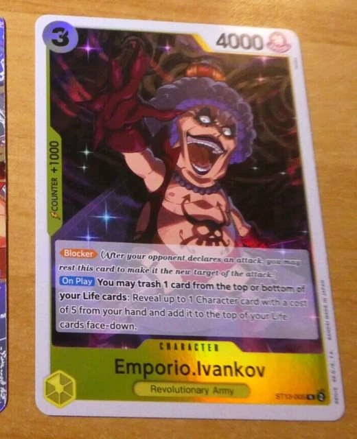 ONE PIECE ENGLISH Card Game Holo Carte Emporio.ivankov St13005 St En