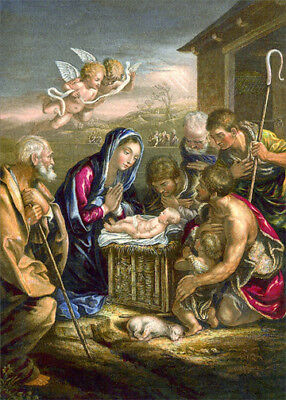 The Birth of the Savior Beryl Peters Religious LPG Greetings Christmas Card