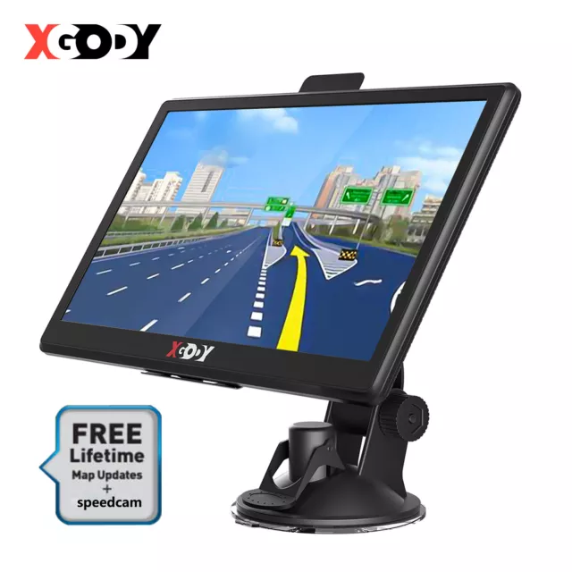 XGODY 7 Zoll GPS Navi PKW Navigationsgerät Auto LKW Navigation 2D/3D DE EU Karte