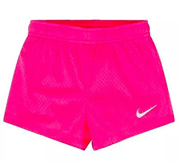 NEW Nike Classic Mesh Short Hyper Pink Little Girl's 4-6x (4, 6X)