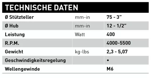 Rupes 75mm Excentrique Lustreuse / Polisseuse Bigfoot LHR75E Bas Mini 3