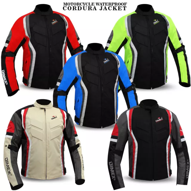 Chaqueta textil Cordura impermeable para motocicletas para hombre armaduras CE