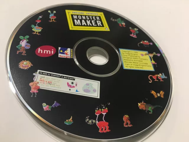 Awesome Animated Monster Maker CD-ROM - Windows 3.1 & MAC OS 7.1 - FREE SHIPPING