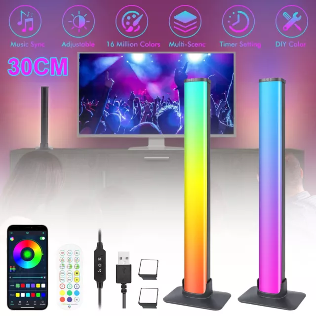 2er LED TV Hintergrundbeleuchtung RGB Lightbar Gaming Lampe Ambiente Licht Bar