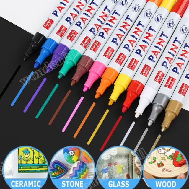 Colorful Waterproof Permanent Paint Marker Pen For Car Tyre Tire Rubber Metal