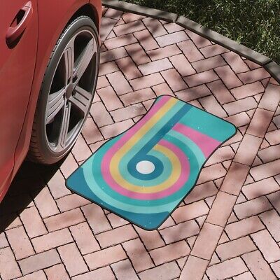 Tapetes de coche minimalistas brillantes, accesorios estéticos arco iris para coche