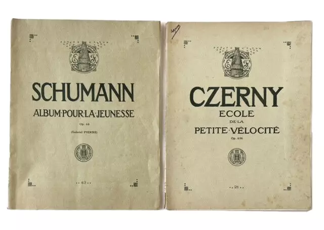 Partitions pour piano SCHUMANN & CZERNY école de la petite volocité 1930 musique