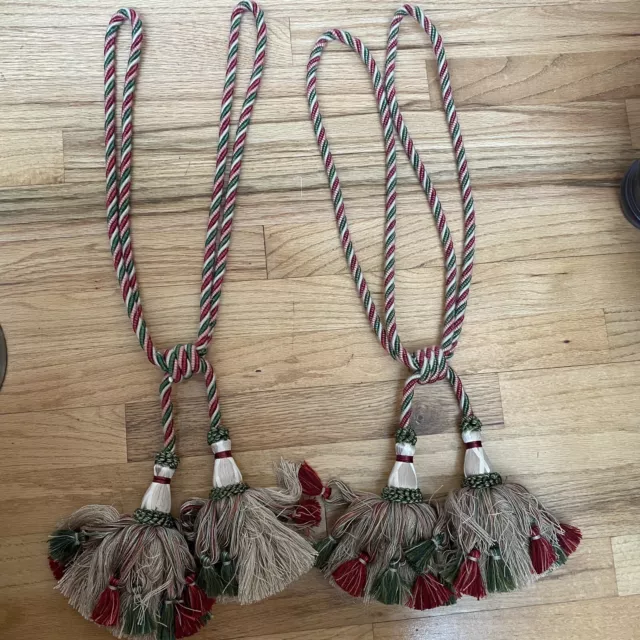 Curtain Tiebacks Handmade Decorative Curtain Holdbacks Rope with Tassel