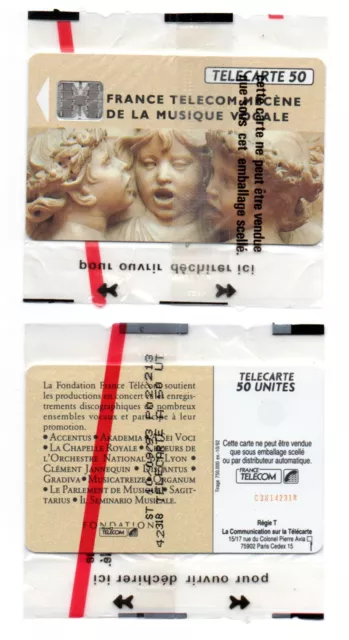 Télécarte - Phonecote F291B - Musique vocale 10/92 SC7 Sans trou- NSB