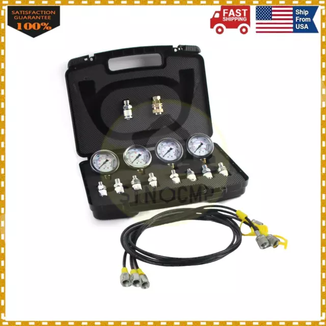 Max 60Mpa Hydraulic Pressure Gauge Test kit Pressure Diagnostic Tool, 2 year wty