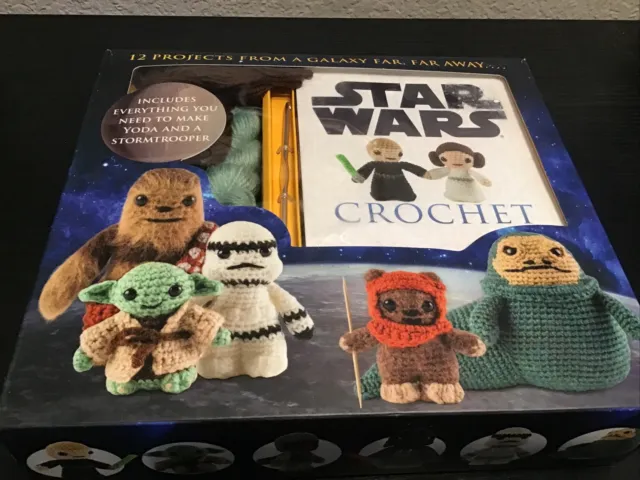 Star Wars Crochet Kit New Open Box make Yoda & stormtrooper-