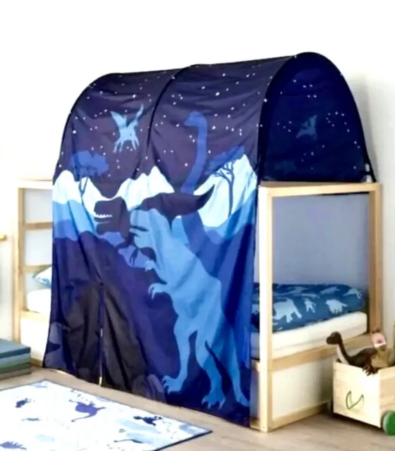 Nueva tienda de cama para niños Ikea KURA azul dinosaurio 204.642.11