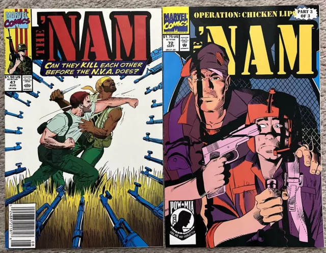 The ‘Nam (1990 Marvel Comics) Lot #47, 72, Copper Age War, VF