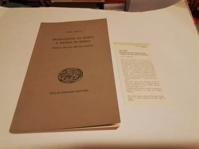 PRODUZIONE DI MERCI A MEZZO DI MERCI, P. SRAFFA EINAUDI 1969, 24d23
