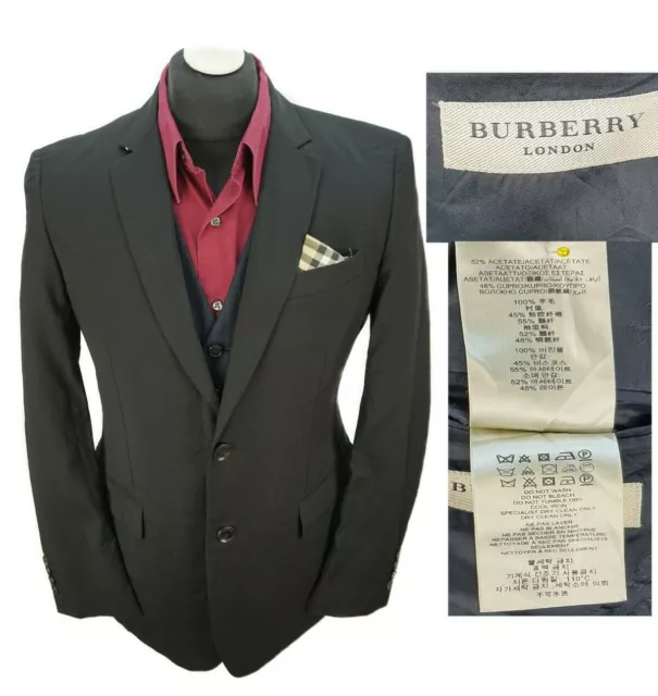 Burberry Wool Men Jacket/Blazer Size Uk 38 Eu 48