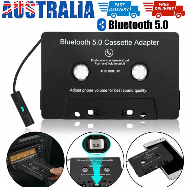 Bluetooth 5.0 Car Audio Stereo Cassette Tape Adapter to Aux Adapter USB Charging
