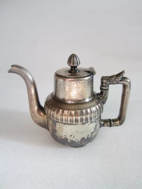 Very Rare Antique Gorham Del Monte Railroad Silver Soldered Coffee Pot