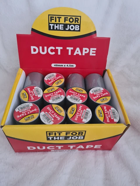 NEW BOXED JOB LOT X 24  Quality Strong Duct Gaffer 48mm x 4.5m  Silver/White