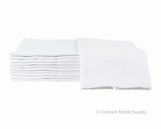 Washable REUSABLE COTTON BABY DIAPERS 4-Ply 12x19 Shrinkage Control Added 6-Pack