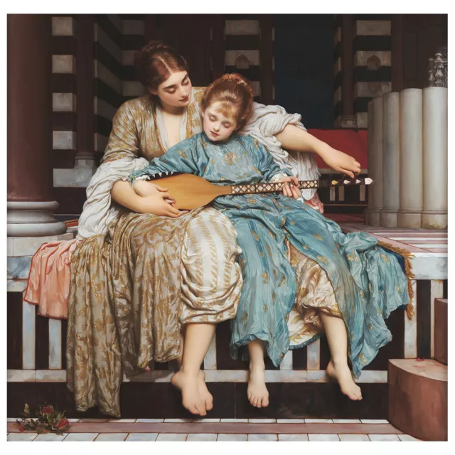 Cuadro Lienzo, Impresión Digital - Clases de Música - Frederic Leighton - Decora