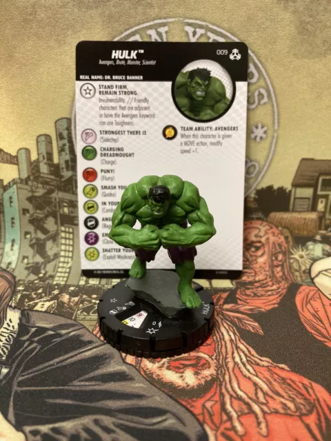 Hulk 009 Common Figure W/Card War Of Realms Heroclix Marvel