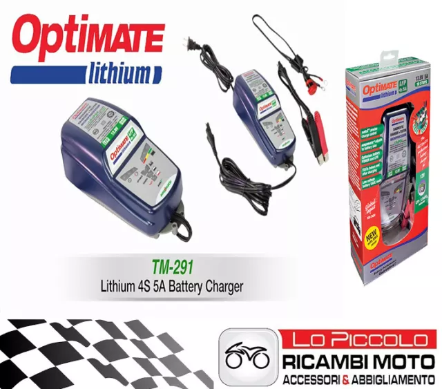 Mantenitore Di Carica Batterie Litio Lifepo4 Optimate Lithium 4S 2-100Ah 5A Moto