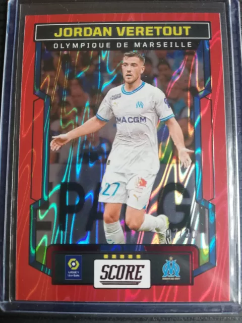 2023-24 panini score ligue 1 2024 VERETOUT 07/30 Red swirl OM Marseille