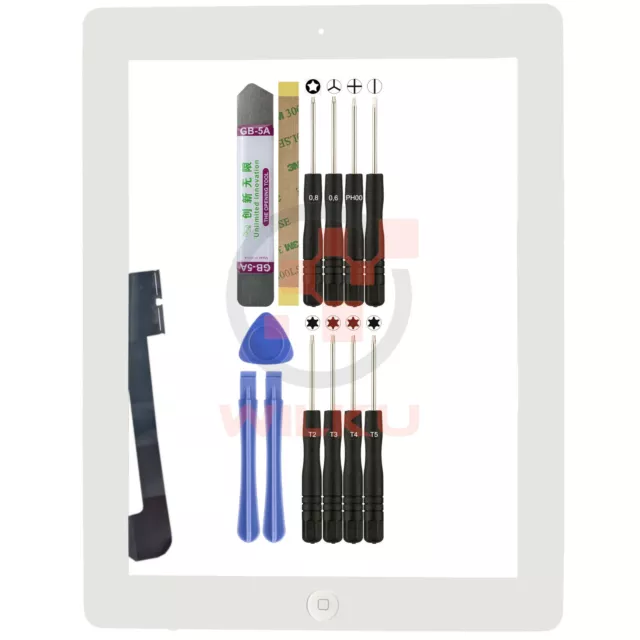 Digitizer für Apple iPad 4 Touchscreen (A1458/A1459/A1460) Display Glas Scheibe