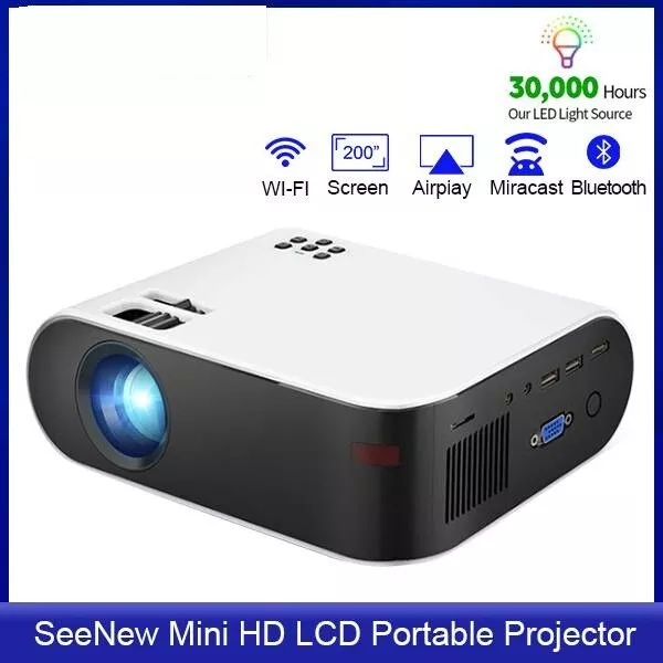 12000Lumens Portable HD LED Projecteur 1080P Home-Cinéma Multifonctionnel Smart