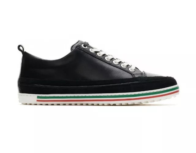 Duca Del Cosma Hombre Monterosso Italian Leather Lifestyle & Golf Shoes - Negro