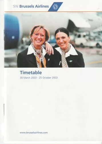 SN Brussels Airlines timetable 2003/03/30