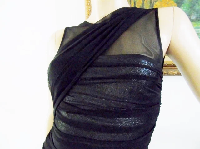 Jill Stuart Black Tulle Dress Womens Party Prom Shimmering Mini Stretch Sz 0 Jill Stuart Black Tulle Dress Womens Party Prom Shimmering Mini Stretch Sz 0
