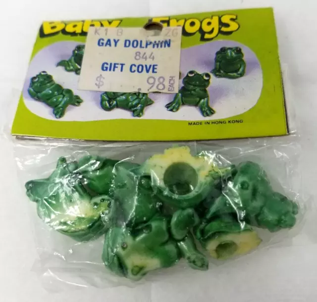 Baby Frogs Figurines Gay Dolphyn Gift Cove 1980s Hong Kong New