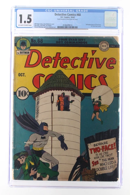 Detective Comics #68 - DC 1942 CGC 1.5 2nd Appearance of Two-Face. 1st Two-Face
