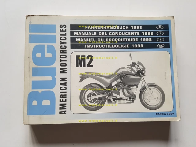 Buell M2 Cyclone 1200 1998 manuale uso manutenzione italiano originale Buell M2 Cyclone 1200 1998 manuale uso manutenzione italiano originale