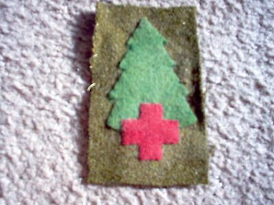 WWI US Army 91st  Division medical hospital sanitary patch wool AEF