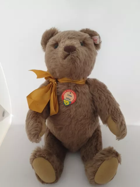 Rare 2008 Limited Edition Steiff  Tag 662669 Mid Brown jointed teddy bear