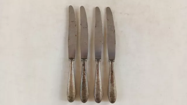 WMF antikes Kreuzband Besteck 4 Messer  90er Silberauflage