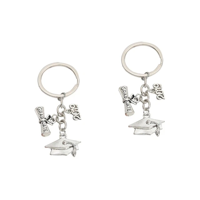 2 Count Porte-clés Cadeaux Créatifs Porte-clés Cadeau De Fin D'études Radiation