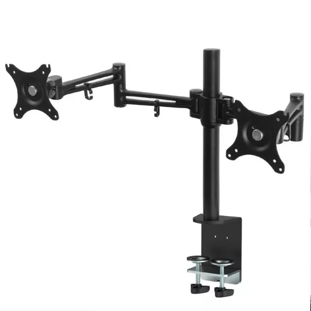 Artiss Dual Monitor Stand Arm Desk Mount 30'' HD LED Display TV Screen Holder