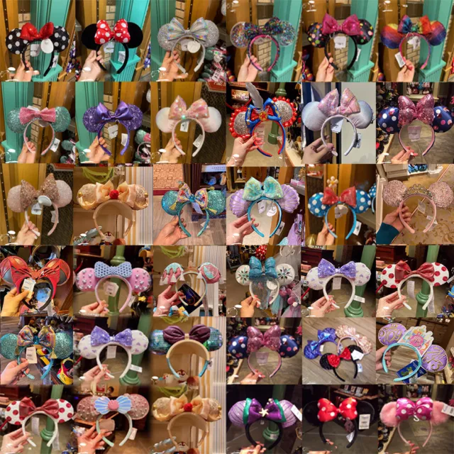 110 Styles Disney Park Rare Bow Cos Minnie Mouse Ears Sequined Mickey Headband