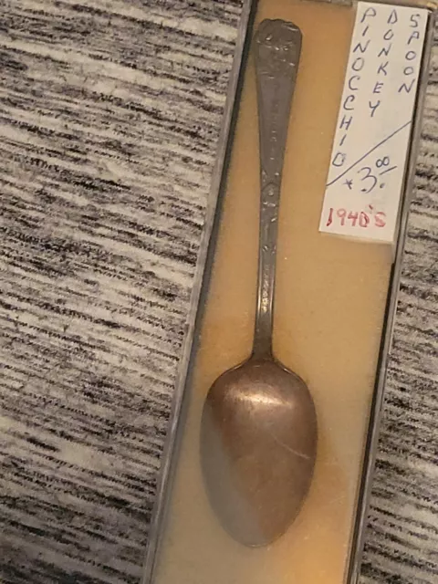 Walt Disney Pinocchio, 1940'S Souvenir Spoon