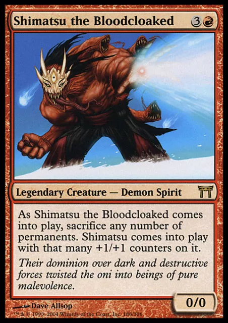 Mtg Shimatsu The Bloodcloaked Exc - Shimatsu Sanguemanto - Chk - Magic