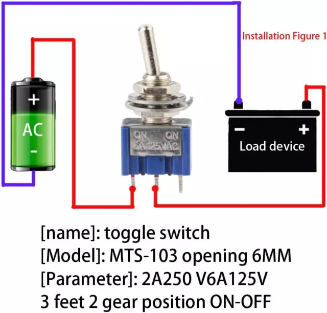 15 Pcs SPDT Mini Micro Toggle Switch, On/Off 3 Pins 2 Position Miniature Toggle 3